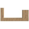 vidaXL TV-Wandregal-Set Wandmontiert 6 pcs Artisan-Eiche