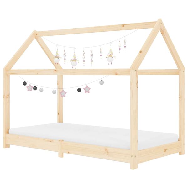 vidaXL Kinder-Bettgestell Massivholz Kiefer 80 x 160 cm