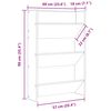 vidaXL Wand-Schuhschrank Wei&szlig; 60x18x90 cm Holzwerkstoff