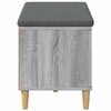 vidaXL Flurbank mit Kissen mit Speicher Graues Sonoma 60 x 38 x 46 cm