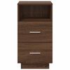 vidaXL Nachttisch mit 2 Schubladen Braun Eichen-Optik 36x36x68 cm
