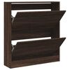 vidaXL Schuhschrank Braun Eichen-Optik 80x21x87,5 cm Holzwerkstoff