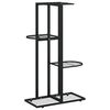 vidaXL Blumenst&auml;nder 4-Etagen 43x22x76 cm Schwarz Metall