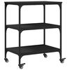 vidaXL K&uuml;chenwagen Schwarz 60x41x76 cm Holzwerkstoff