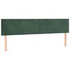 vidaXL Boxspringbett mit Matratze & LED Dunkelgr&uuml;n 200x200 cm Samt