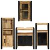 vidaXL Badezimmerm&ouml;bel-Set Wandmontiert 4 pcs Braun Massives Mangoholz
