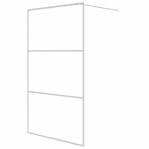 vidaXL Duschwand f&uuml;r Begehbare Dusche Wei&szlig; 115x195 cm ESG-Klarglas