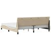 vidaXL Bett mit Matratze "Hanko" Creme 200x200 cm Stoff