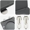 vidaXL Toilettensitz Anthrazit 44 x 36,4 x 3,4 cm Duroplast