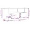 vidaXL Couchtisch Hochglanz-Wei&szlig; 102x55x42 cm Holzwerkstoff