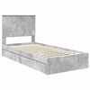 vidaXL Aufbewahrungsbett Beton Grau 90 x 200 cm Holzwerkstoff