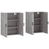 vidaXL Wandschr&auml;nke 2 Stk. Grau Sonoma 69,5x34x90 cm