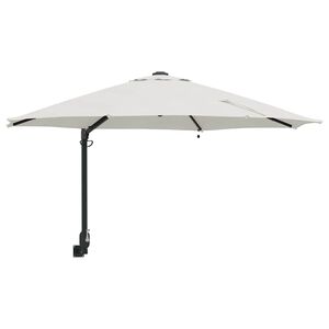 vidaXL Garten-Sonnenschirm Sand 248 x 248 x 148 cm Polyester und Stahl