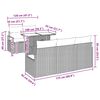 vidaXL Gartensofa-set mit Kissen mit Speicher 6 pcs Grau Poly Rattan