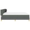 vidaXL Boxspringbett mit Matratze Dunkelgrau 200 x 200 cm Stoff