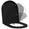 vidaXL Toilettensitz Schwarz 48 x 36,5 x 4,5 cm Polypropylen