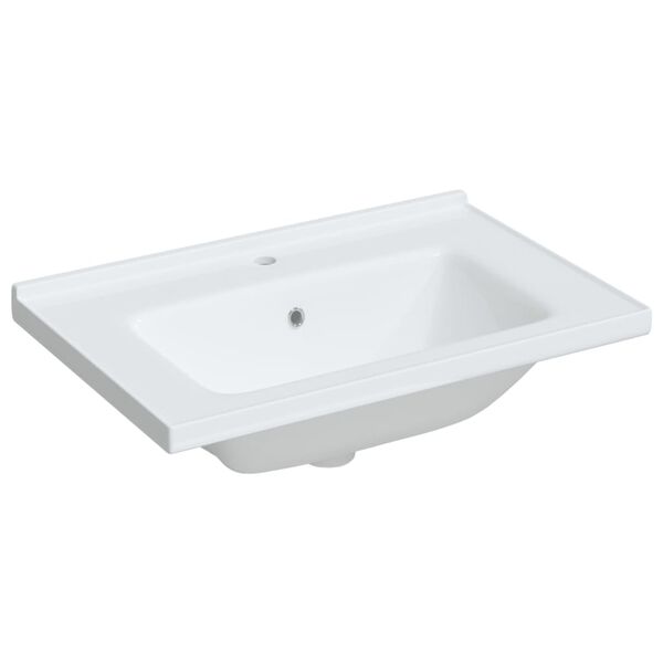 vidaXL Waschbecken Wei&szlig; 71x48x19,5 cm Rechteckig Keramik
