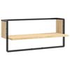 vidaXL Wandregal mit Stange Sonoma-Eiche 65x25x30 cm