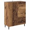 vidaXL Highboard mit Schubladen 2 pcs Altholz Engineered Wood und Glas