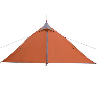 vidaXL Campingzelt 1 Person Grau und Orange Wasserfest