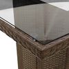 vidaXL 9-tlg. Garten-Bistro-Set mit Kissen Braun Poly Rattan