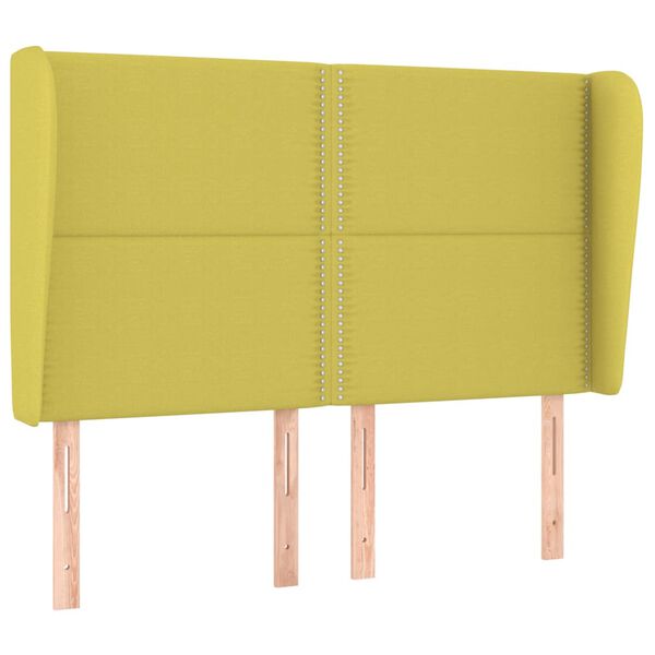 vidaXL Kopfteil mit Ohren Gr&uuml;n 147x23x118/128 cm Stoff