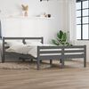 vidaXL Massivholzbett Grau 150x200 cm