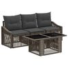 vidaXL Gartensofa-set 4 stk. Grau und Dunkelgrau Poly-Rattan