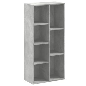 vidaXL B&uuml;cherregal Betongrau 50x25x105 cm Holzwerkstoff