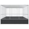 vidaXL Voliere mit Erweiterung Silbern 518x307x212 cm Stahl