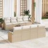 vidaXL Garten-Sofa-Set mit Kissen mit Speicher 9 pcs Beige und Creme