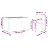 vidaXL Garten Essgruppe 7 pcs Braun Massivholz Akazie