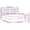 vidaXL Ottoman-Bett mit Matratze & LEDs Creme 160x200 cm Stoff