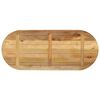 vidaXL Tischplatte 100x50x2,5 cm Oval Raues Massives Mangoholz