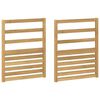 vidaXL Armlehnen Modul 2 pcs Wei&szlig; 59 x 4 x 73 cm Massivholz Akazie