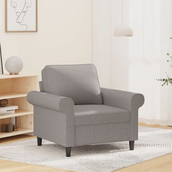 vidaXL Sessel Hellgrau 60 cm Stoff
