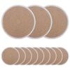 vidaXL Jute Platzsets 12 stk. Nat&uuml;rlich und Wei&szlig; 100% Tossa Jute