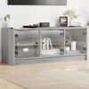 vidaXL TV-Schrank mit Glast&uuml;ren Grau Sonoma 102x37x42 cm