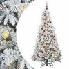 vidaXL K&uuml;nstlicher klappbarer Weihnachtsbaum Gr&uuml;n 180 cm PE und PVC