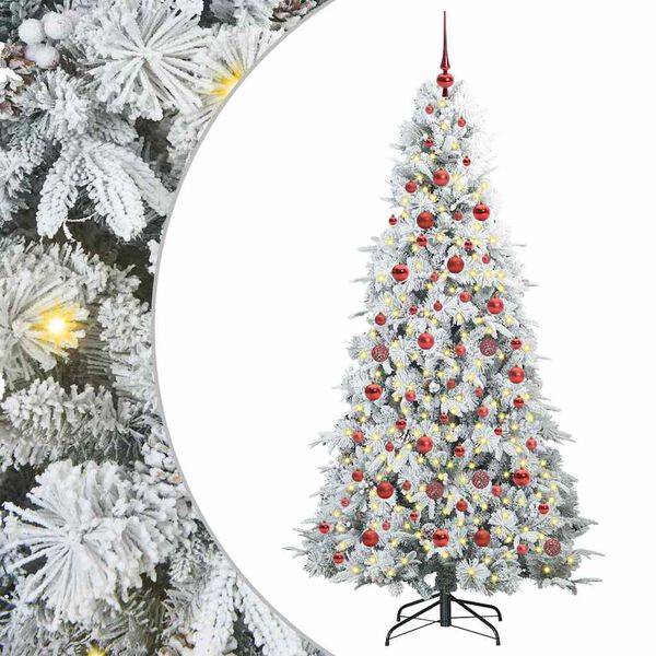 vidaXL K&uuml;nstlicher klappbarer Weihnachtsbaum Gr&uuml;n 180 cm PE und PVC
