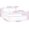 vidaXL Boxspringbett mit Matratze Blau 140x190 cm Stoff