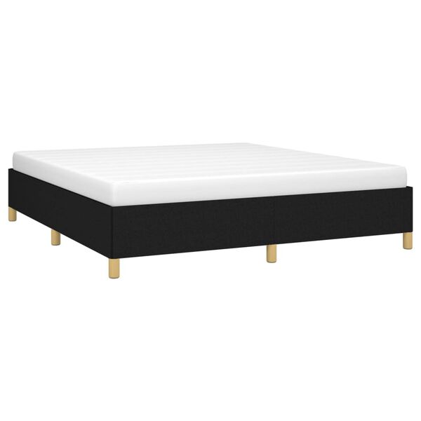 vidaXL Boxspringbettgestell Schwarz 160x200 cm Stoff