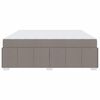 vidaXL Bettrahmen mit Matratze Taupe 200 x 200 cm Stoff