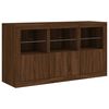 vidaXL Sideboard mit LED-Leuchten Braun Eichen-Optik 123x37x67 cm