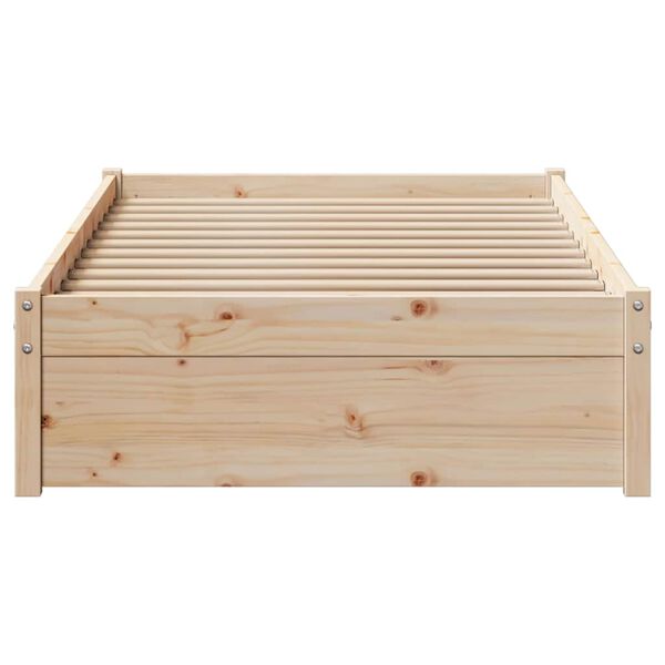 vidaXL Massivholzbett ohne Matratze 75x190 cm Kiefernholz
