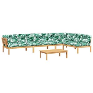 vidaXL 5-tlg. Garten-Sofagarnitur aus Paletten mit Kissen Akazienholz