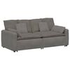 vidaXL Modulares Sofa mit Kissen Hellgrau