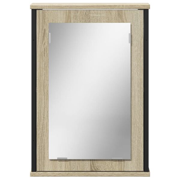 vidaXL Bad-Spiegelschrank Sonoma-Eiche 42x12x60 cm Holzwerkstoff