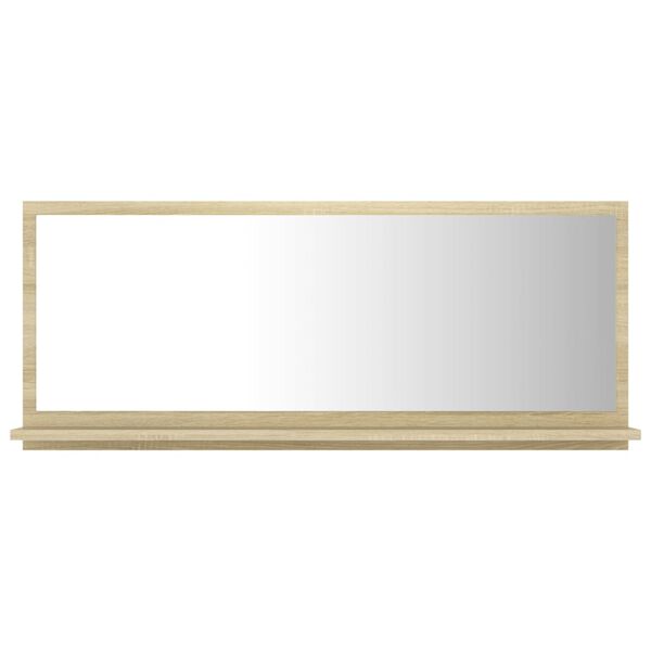 vidaXL Badspiegel Sonoma-Eiche 90x10,5x37 cm Holzwerkstoff