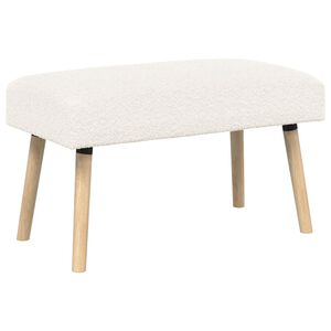 vidaXL Bank Uni Creme 80 x 40 x 46 cm Boucl&eacute;